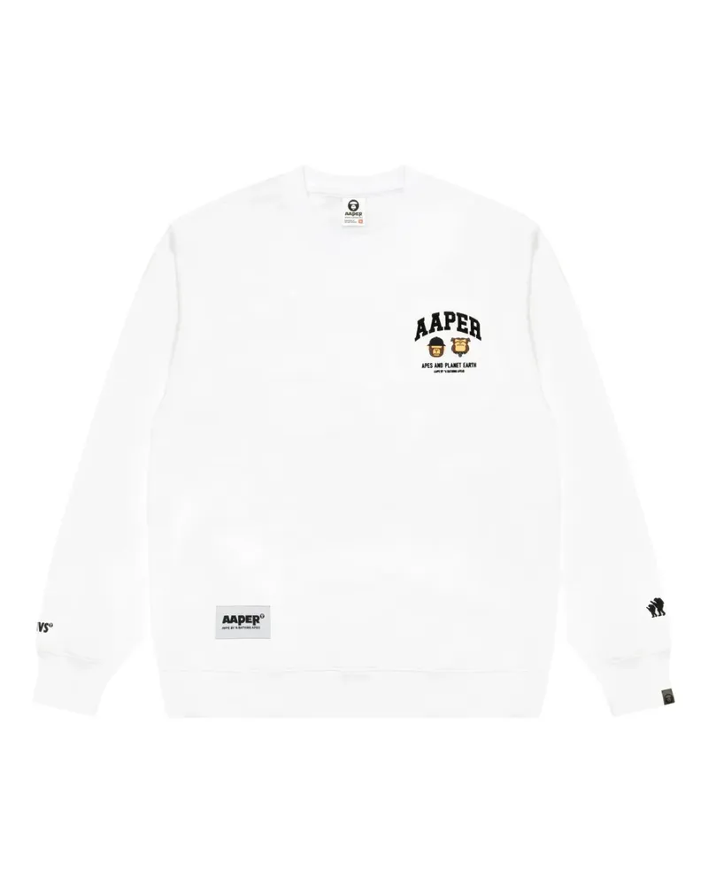 BAPE Sweatshirt mit Logo - Weiß Weiß
