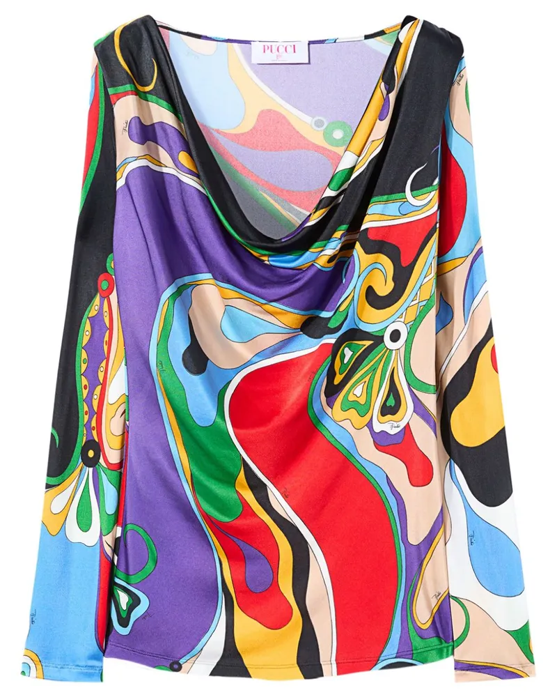 Emilio Pucci Bluse mit abstraktem Print - Violett Violett