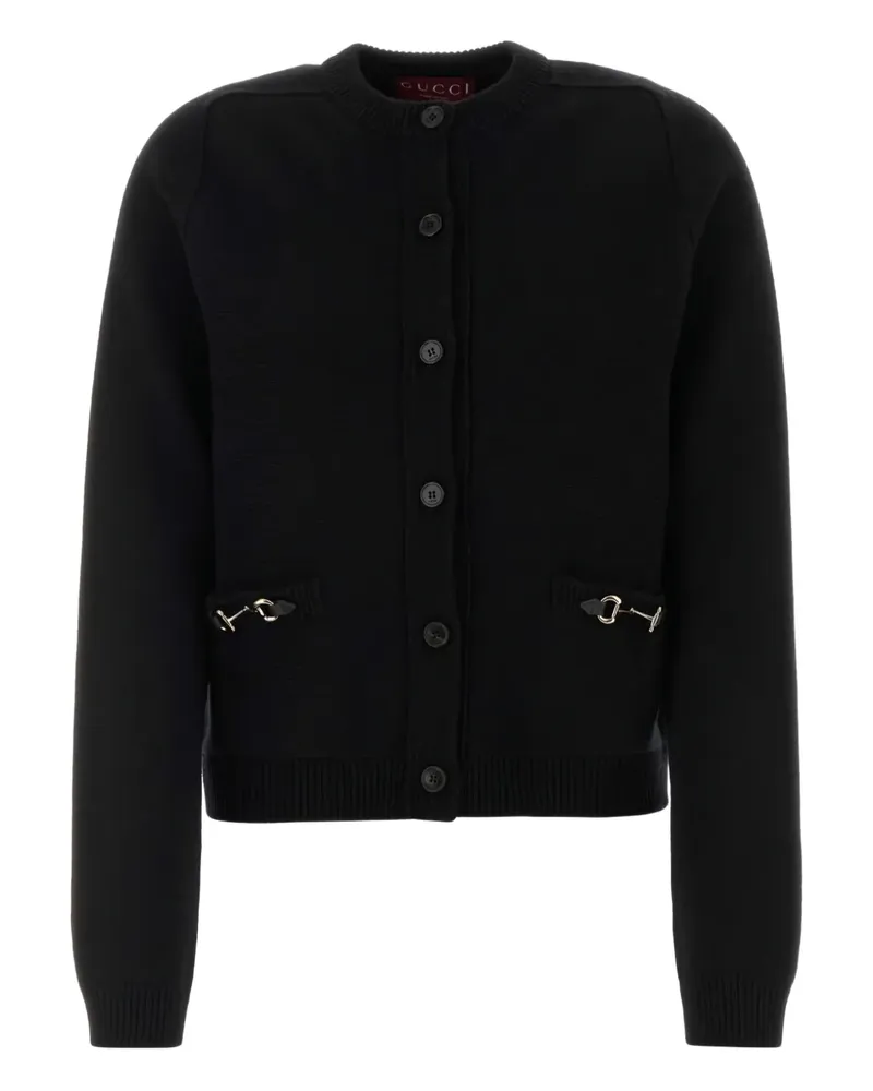 Gucci Geknöpfter Horsebit Cardigan - Schwarz Schwarz