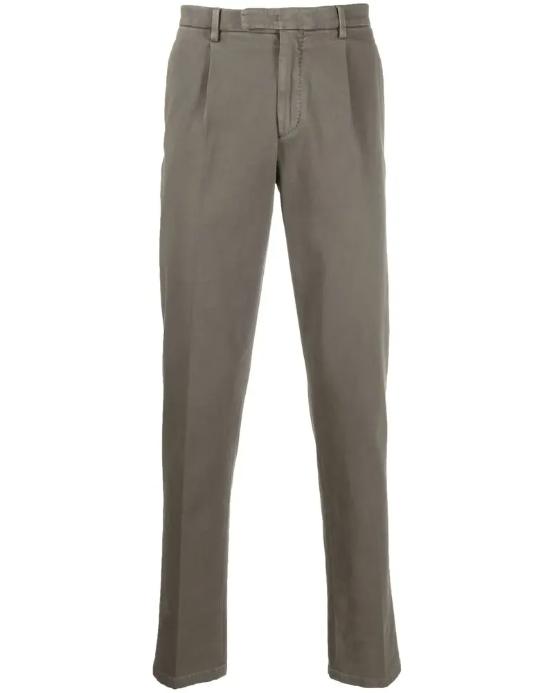 Boglioli Halbhohe Straight-Leg-Hose - Grün Grün