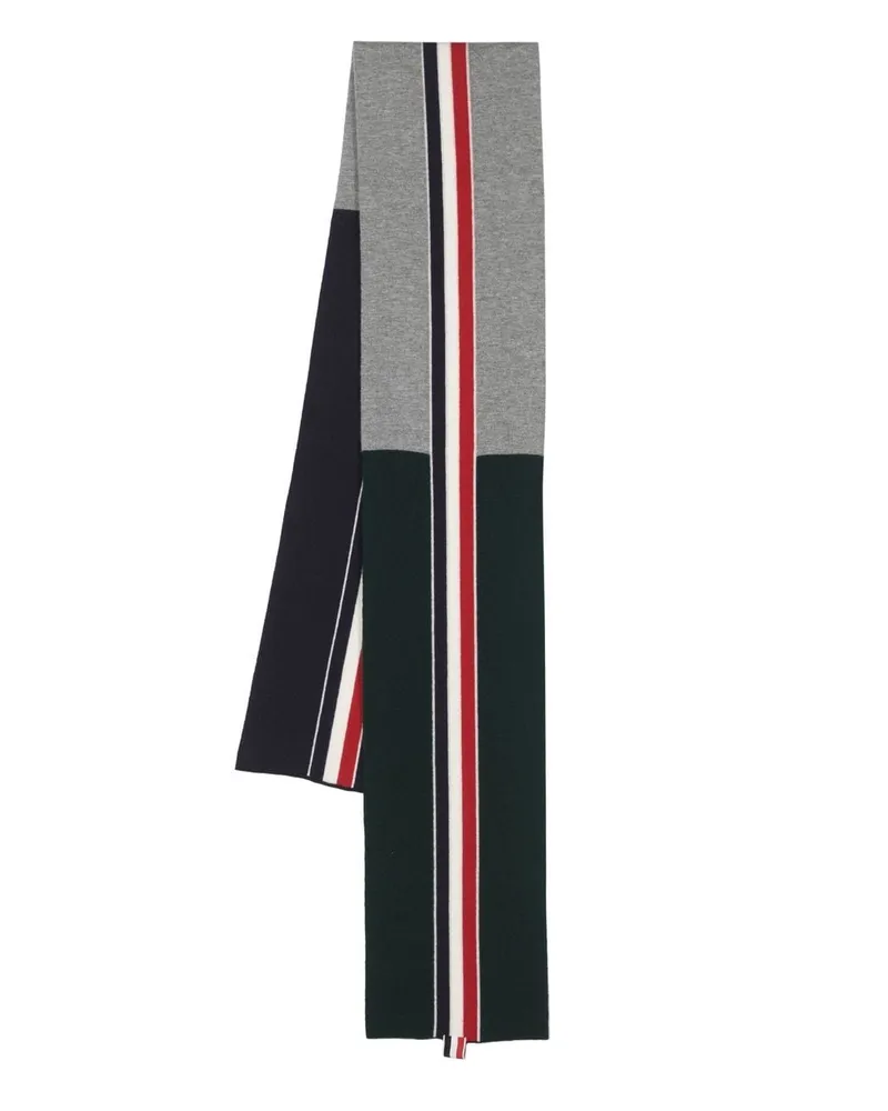 Thom Browne Gestrickter Schal - Blau Blau