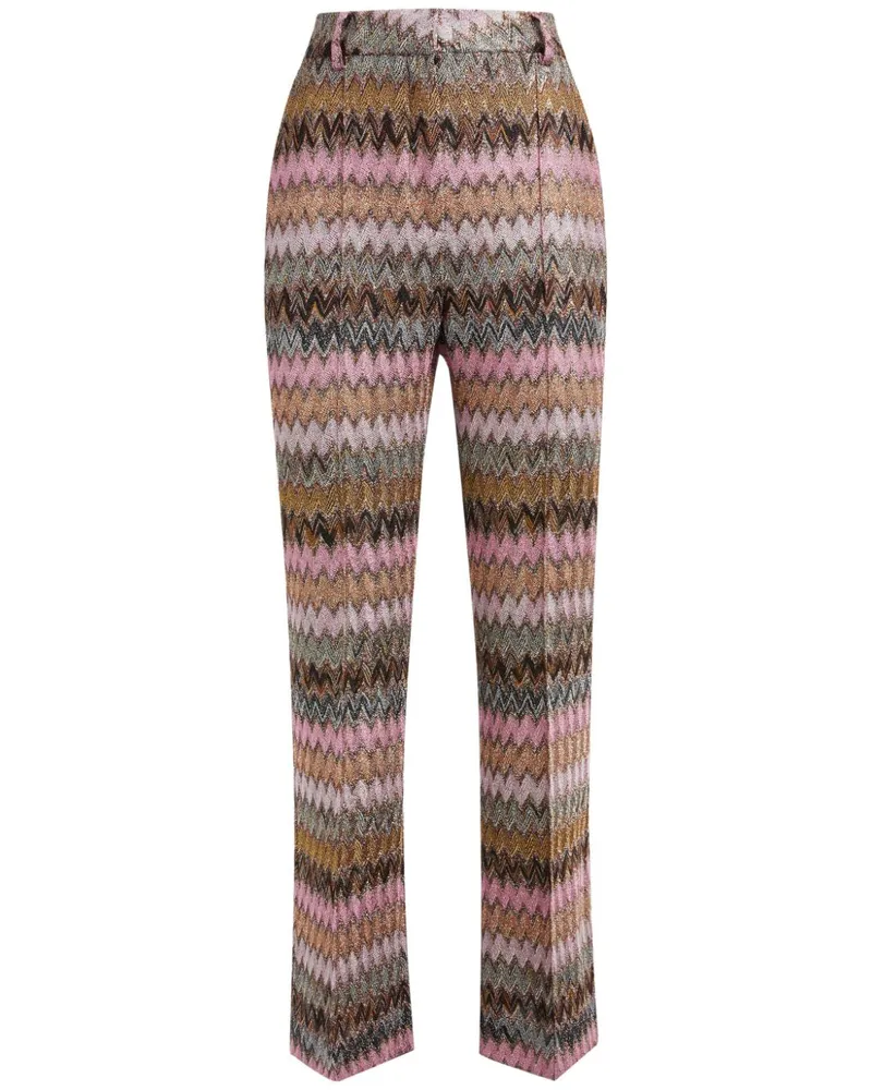 Missoni Hose im Metallic-Look - Rosa Rosa