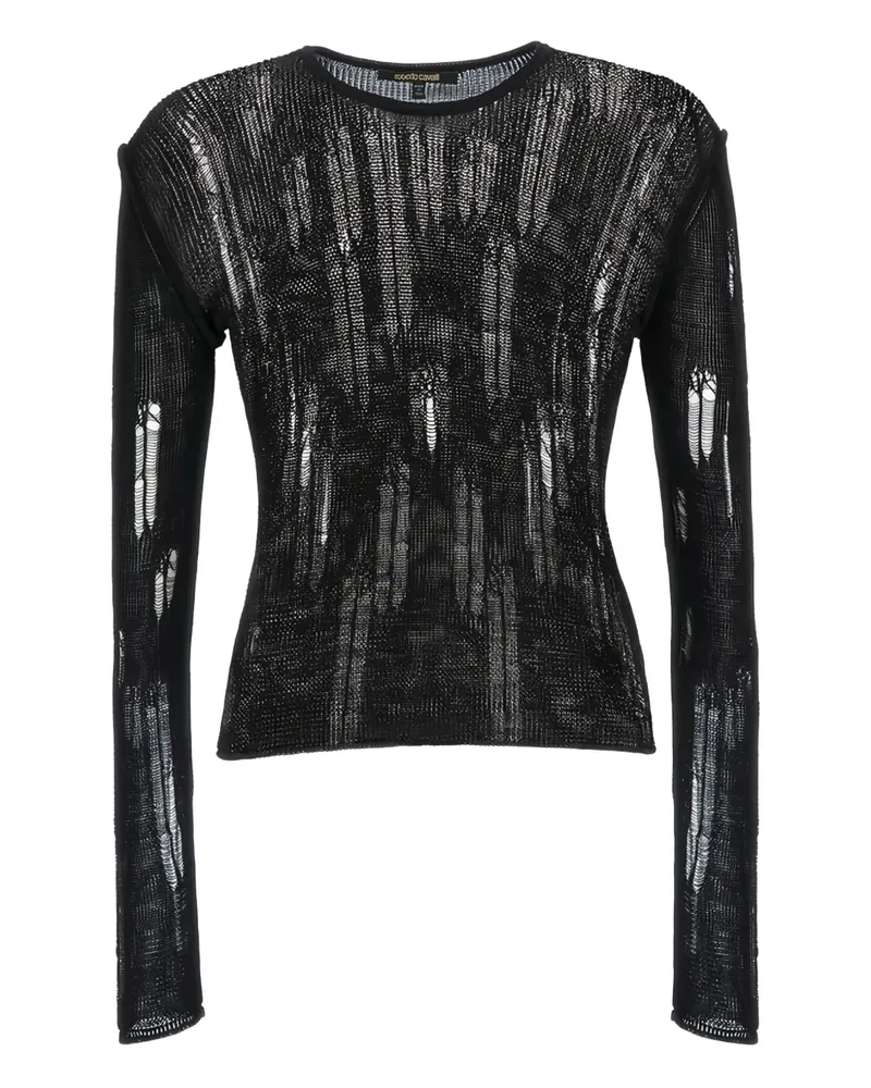 Roberto Cavalli Langärmeliger Pullover - Schwarz Schwarz
