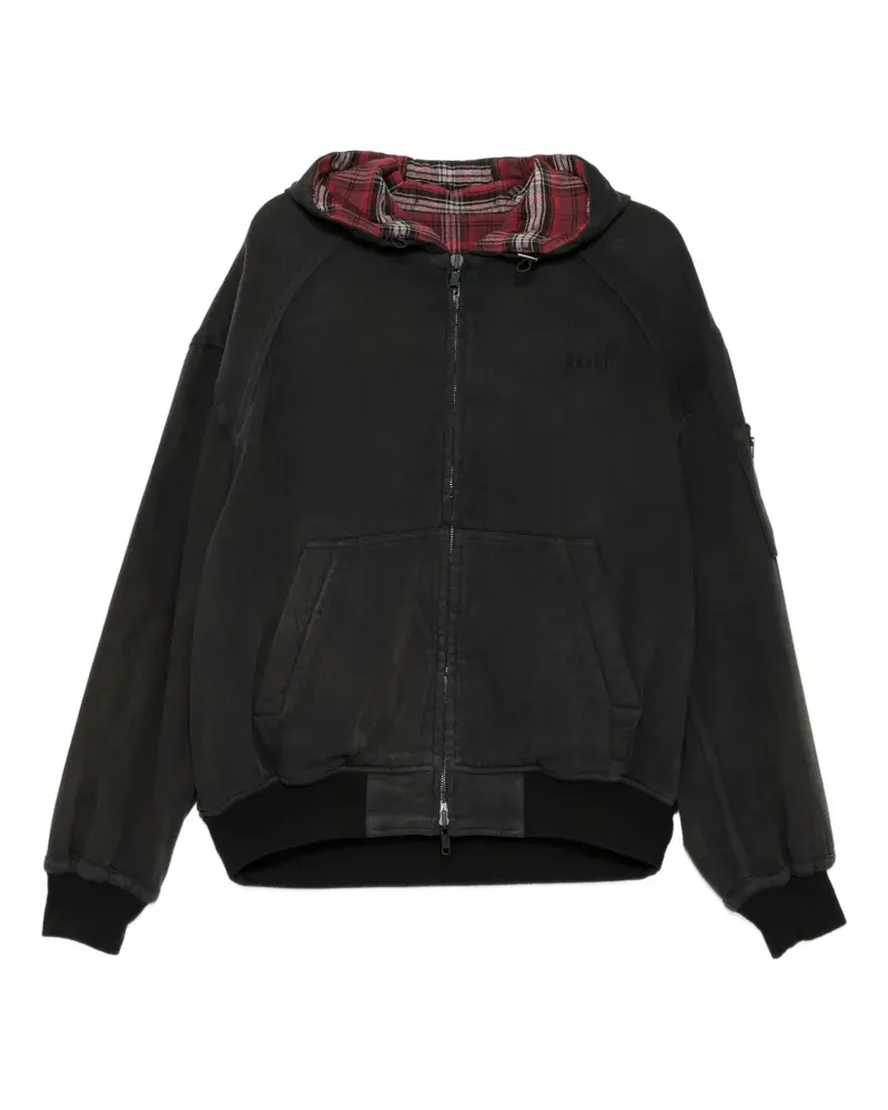 JUUN.J Wendbare Kapuzenjacke mit Check - Schwarz Schwarz