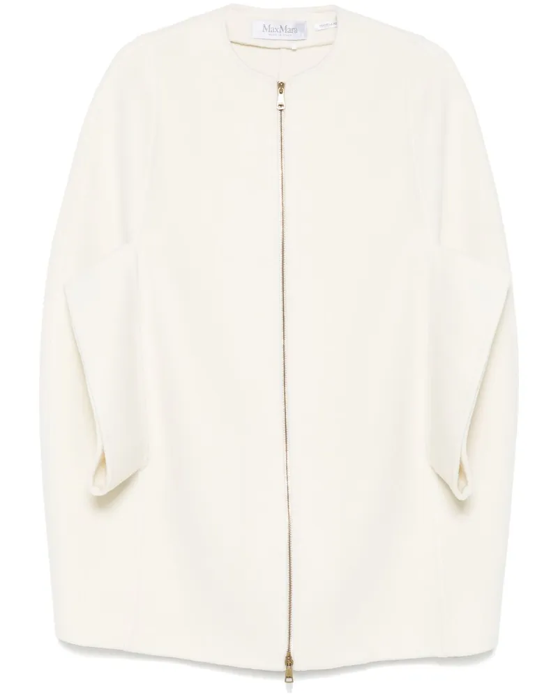 Max Mara Placido Mantel - Weiß Weiß