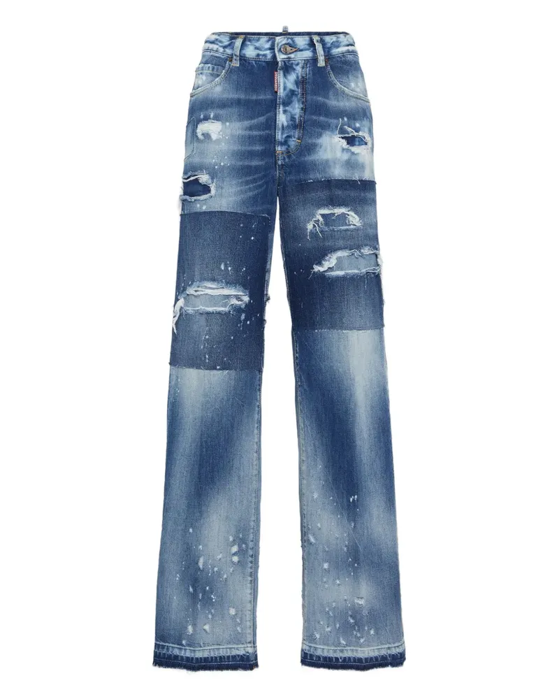 Dsquared2 Jeans im Patchwork-Look - Blau Blau