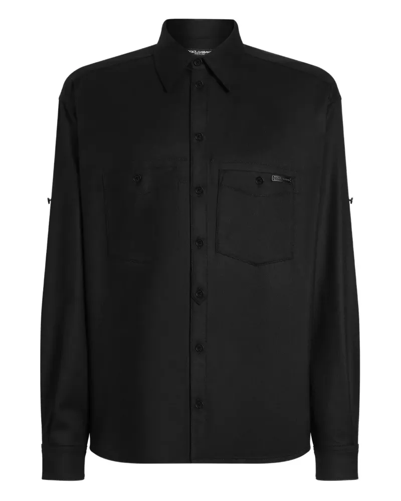 Dolce & Gabbana Hemd mit aufgesetzten Taschen - Schwarz Schwarz