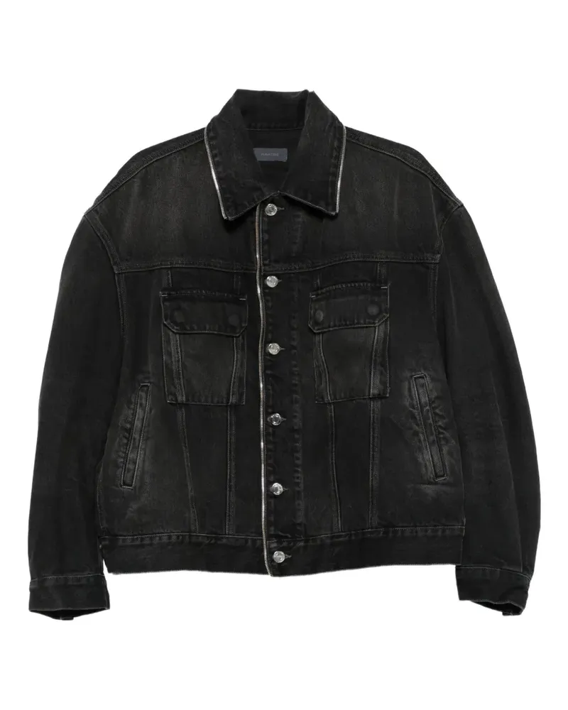 Haikure Legacy zip-detail denim jacket - Schwarz Schwarz