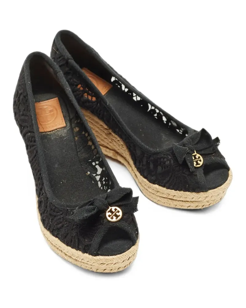Tory Burch Jackie Wedge-Pumps aus Mesh - Schwarz Schwarz