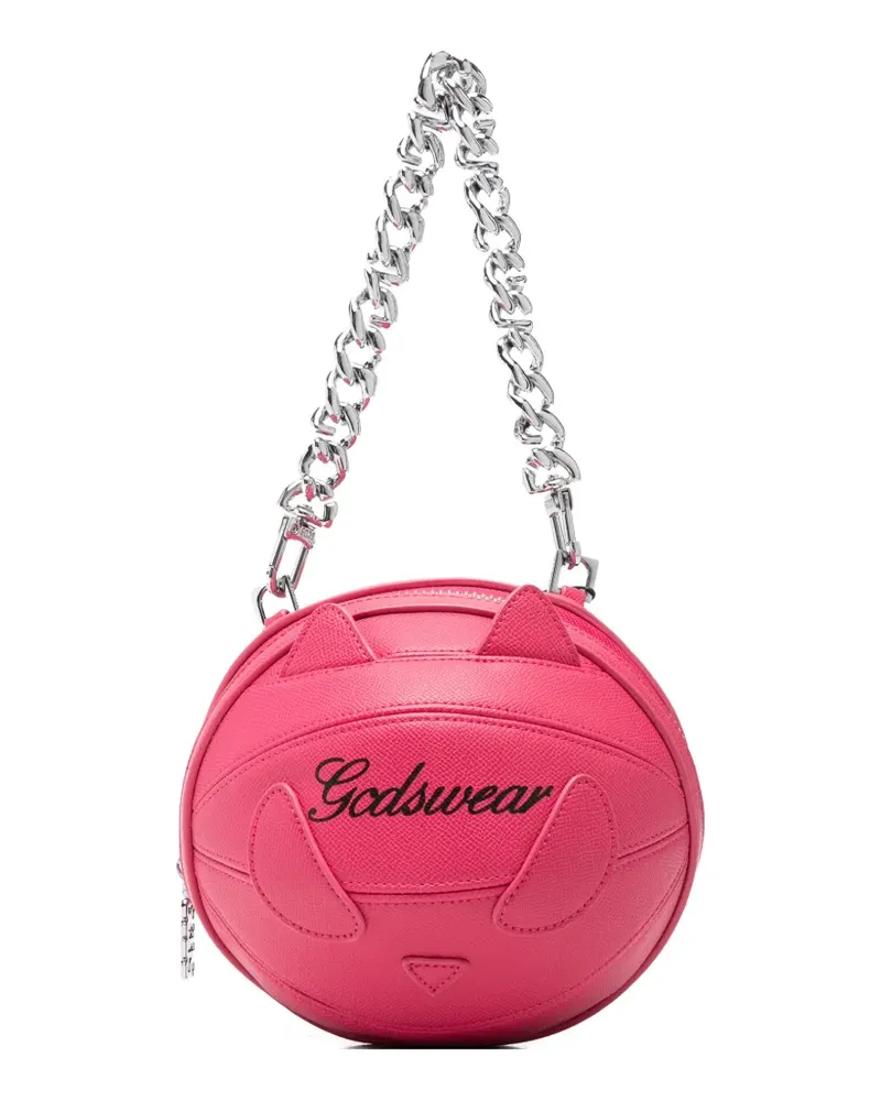 GCDS cat-shape chain-link tote bag - Rosa Rosa