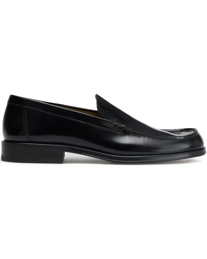 Christophe Lemaire Loafer mit eckiger Kappe - Schwarz Schwarz