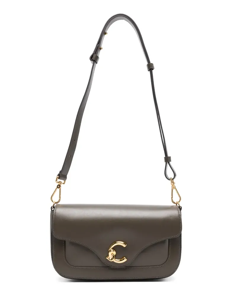 Coccinelle Schultertasche mit Logo-Schild - Grün Grün
