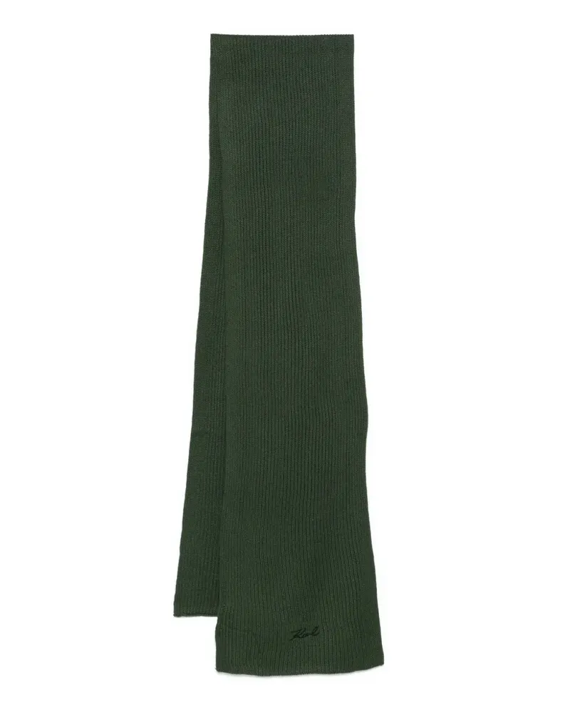 Karl Lagerfeld ribbed-knit scarf - Grün Grün