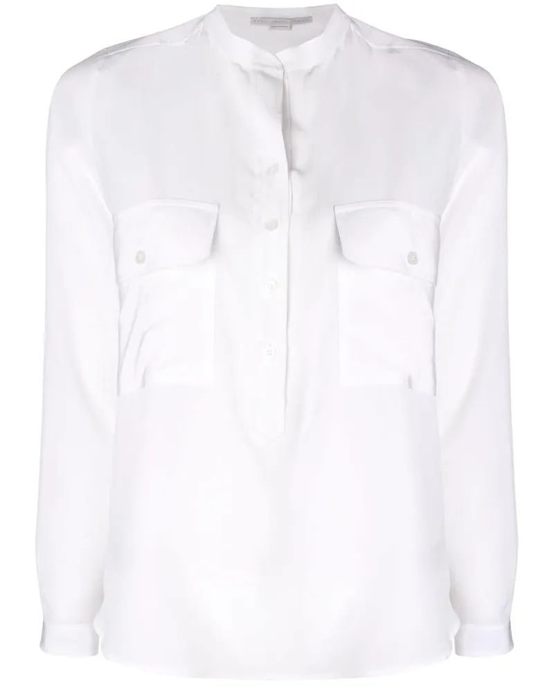 Stella McCartney Hemd ohne Kragen - Weiß Weiß