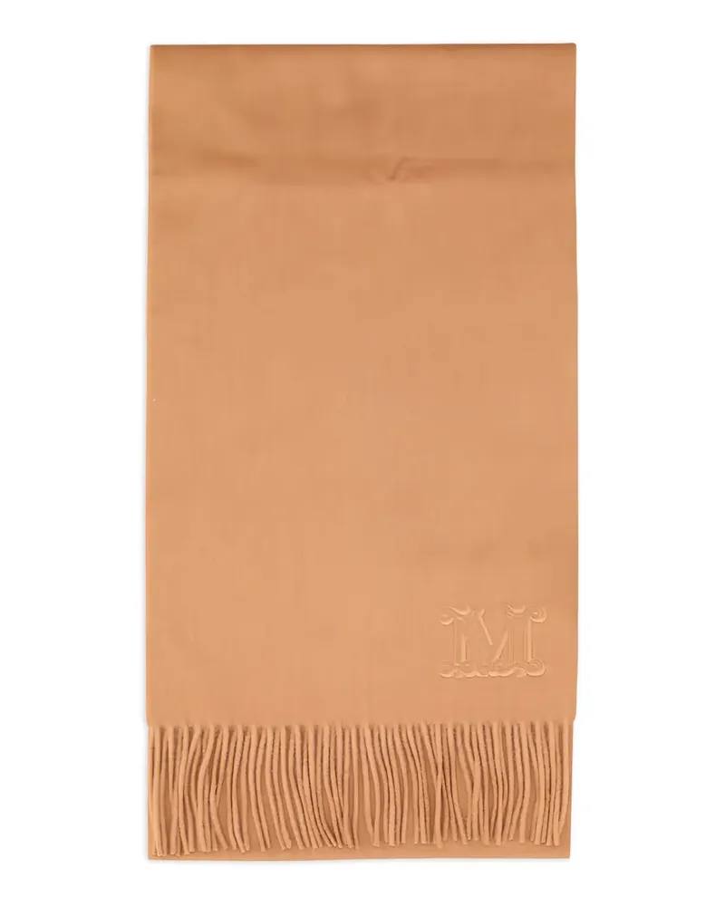 Max Mara Schal mit Logo-Stickerei - Nude Nude