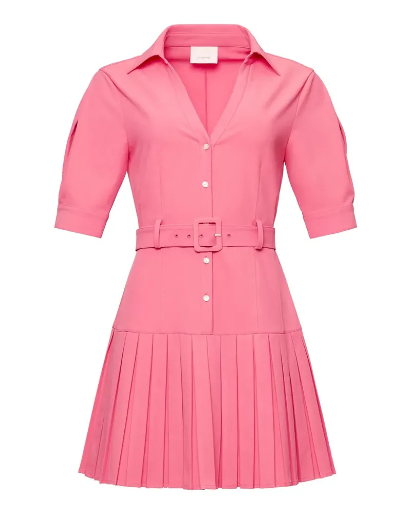 Cinq à Sept Moriah pleated belted mini dress - Rosa Rosa