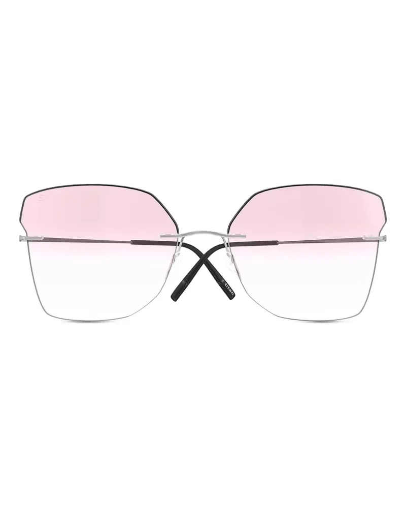 Silhouette Titan Minimal Art geometric-frame glasses - Silber Silber