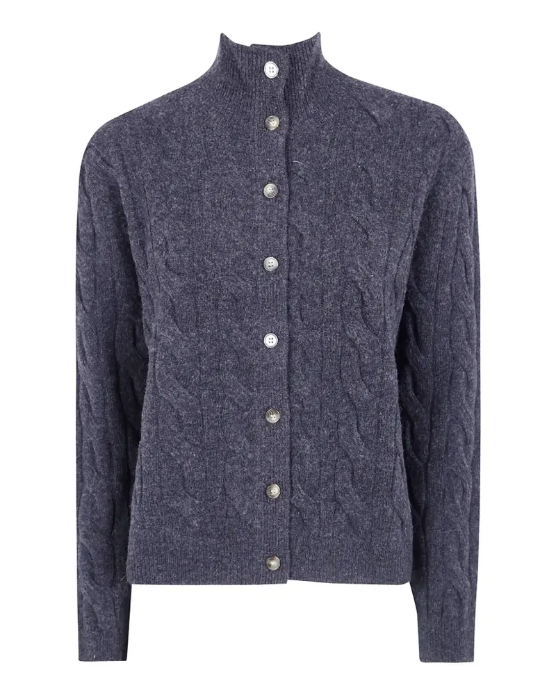 JcSophie Stehkragen-Cardigan mit Zopfmuster - Grau Grau