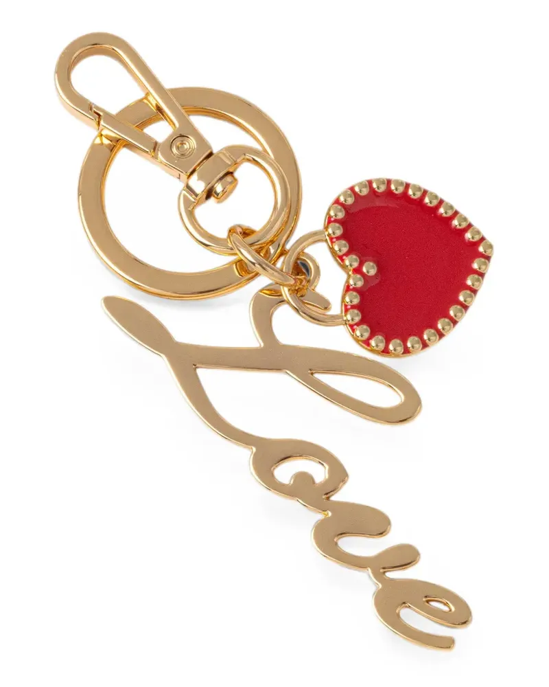 Moschino Schlüsselanhänger mit Herzanhänger - Gold Gold