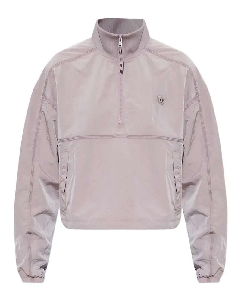 Diesel G-Anock logo-patch half-zip jacket - Violett Violett