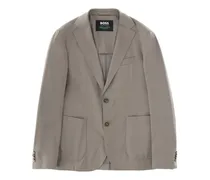 Geknöpfte Lederjacke - Nude