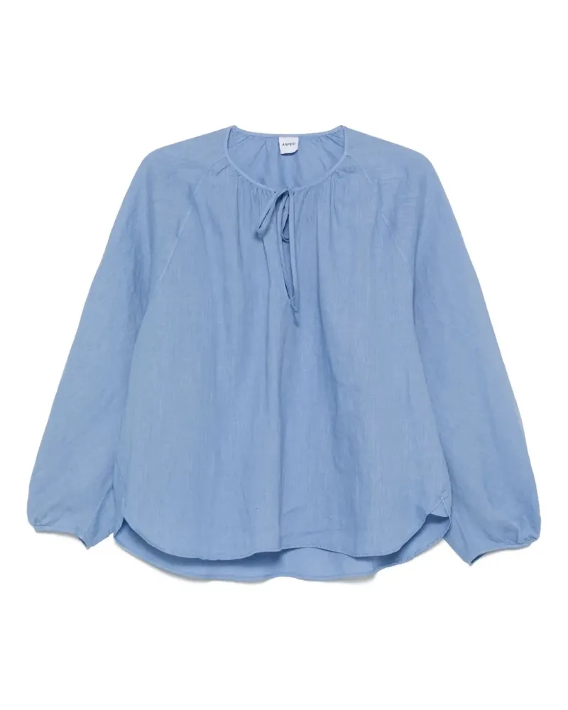 ASPESI Bluse aus Leinen - Blau Blau