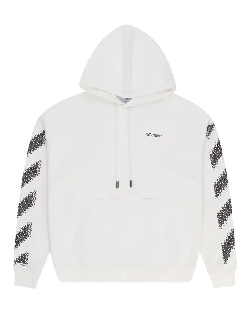 OFF-WHITE Pixel Diagonal Hoodie - Weiß Weiß