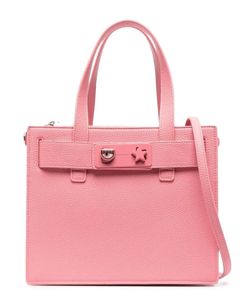 Chiara Ferragni Eye Star Lock Handtasche Rosa