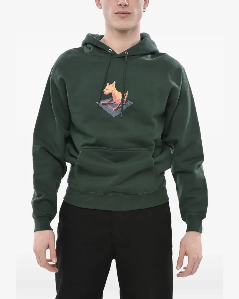 Polar Skate Co. graphic-print cotton hoodie - Grün Grün