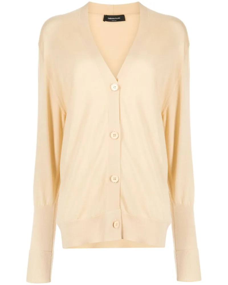 Fabiana Filippi Cardigan mit V-Ausschnitt - Gelb Gelb