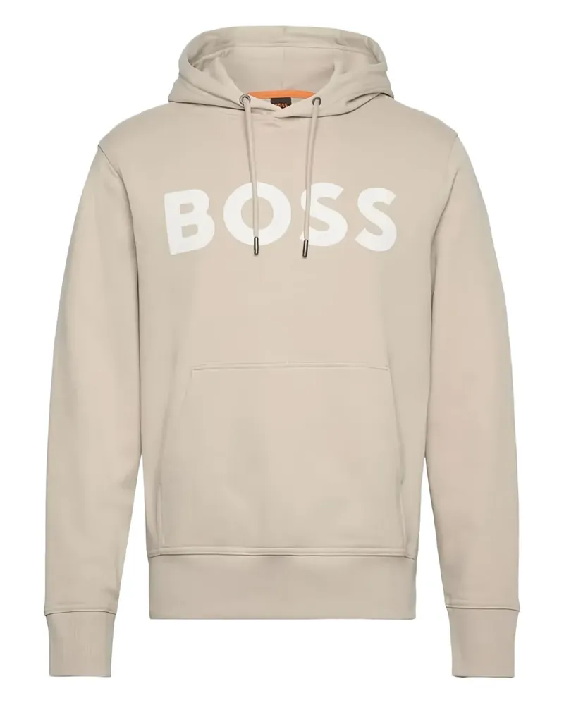 HUGO BOSS Hoodie mit Logo-Print - Nude Nude
