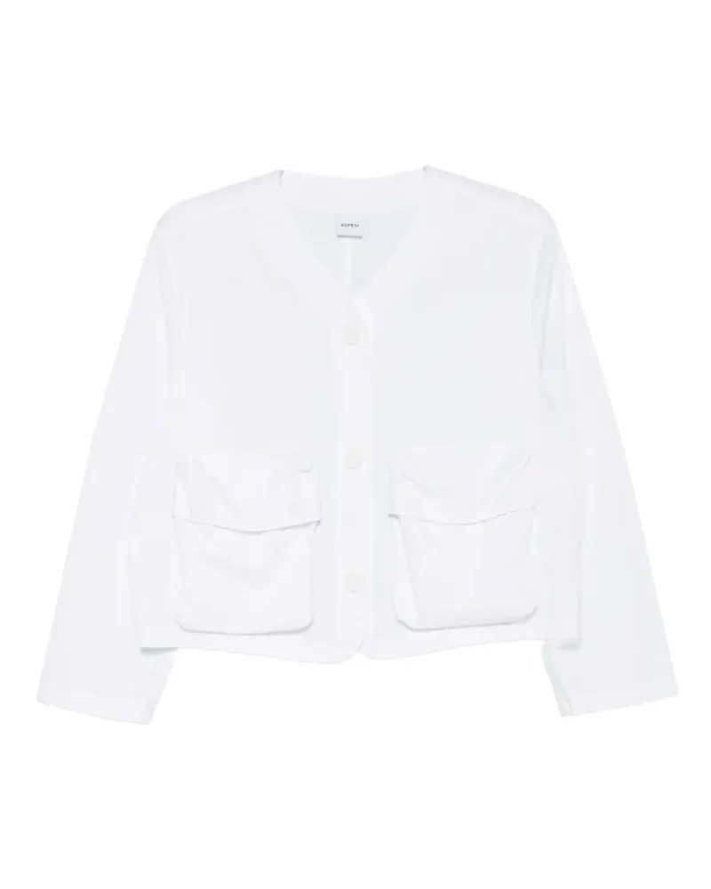 ASPESI Jacke mit Taschen - Weiß Weiß