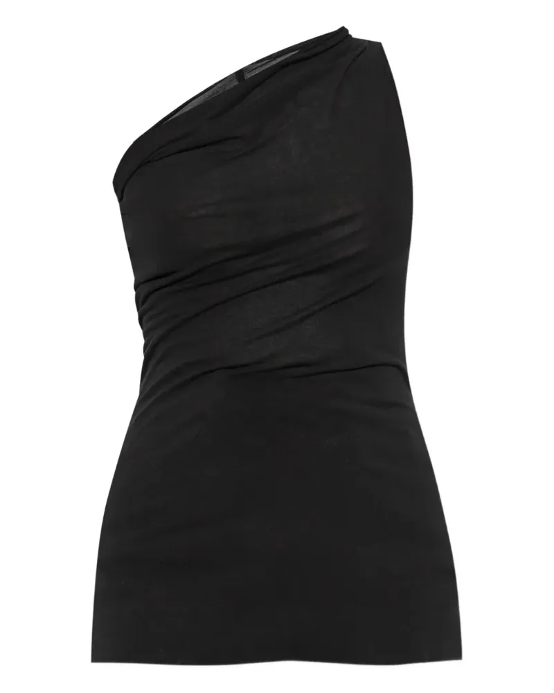 Rick Owens Asymmetrisches Top - Schwarz Schwarz