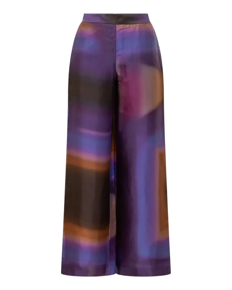 Momoni marajo print trousers - Violett Violett