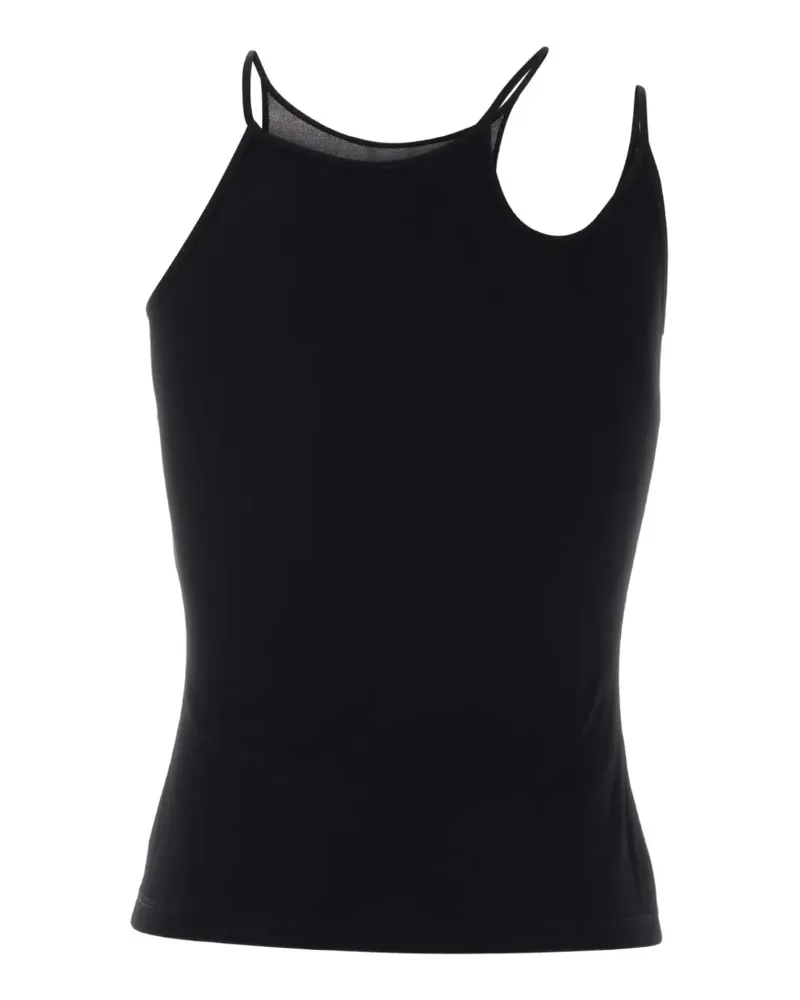 Alexander McQueen cut-out mesh tank top - Schwarz Schwarz