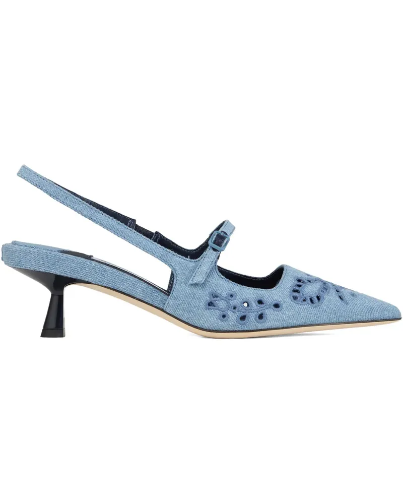Jimmy Choo Didi Slingback-Pumps mit Stickerei - Blau Blau