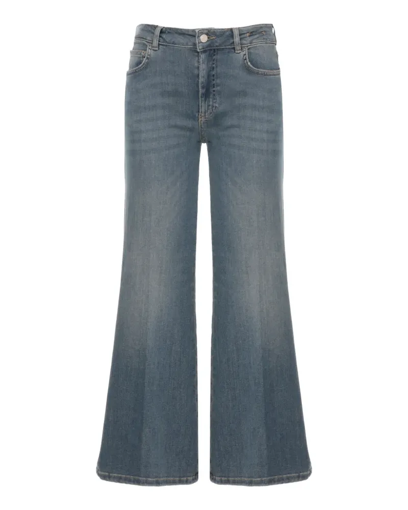MARELLA Ausgeblichene MLSWLCROP Wide-Leg-Jeans - Blau Blau