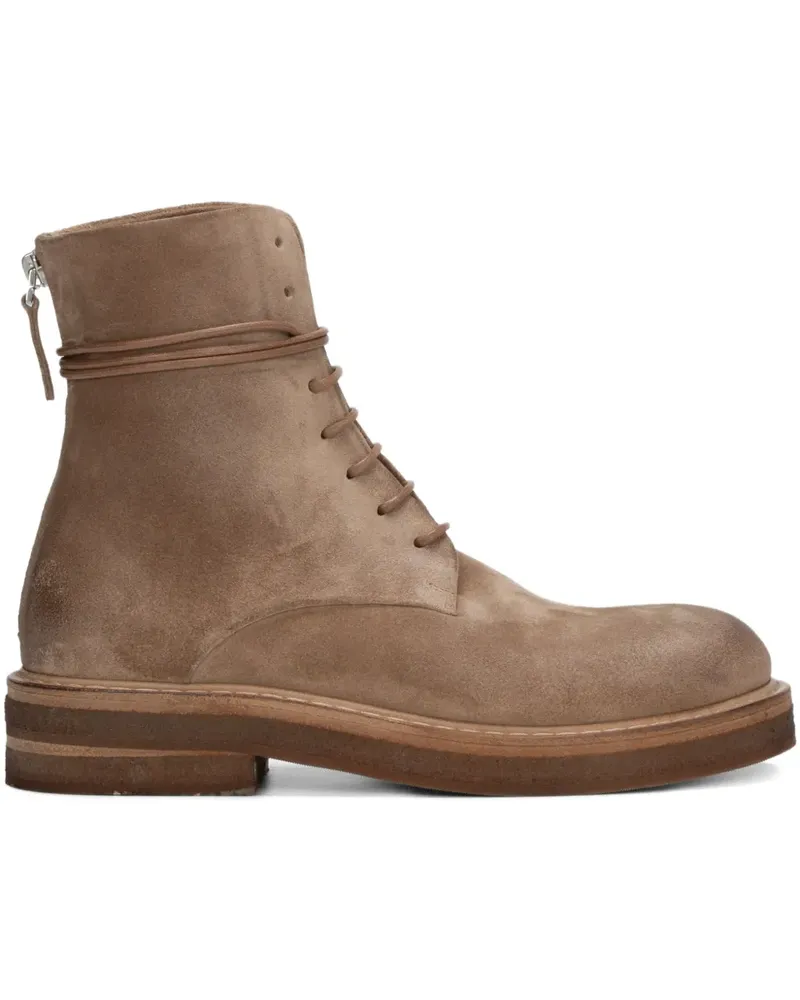Marsèll Parrucca lace-up zip boots - Nude Nude