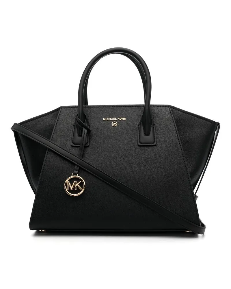 Michael Kors Handtasche mit Logo-Schild - Schwarz Schwarz