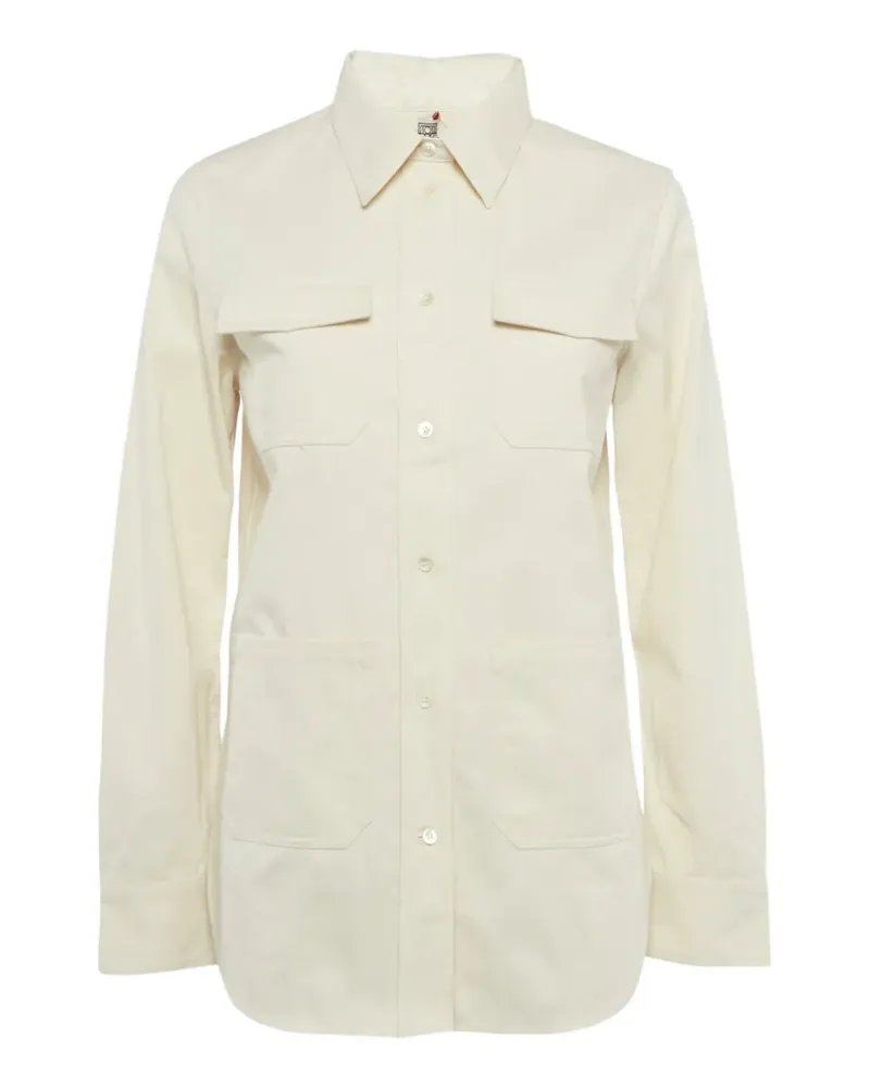 Totême cotton patch-pocket shirt - Nude Nude