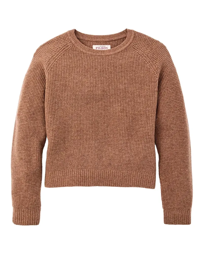 Filson Wollpullover mit Waffelstrickmuster - Braun Braun