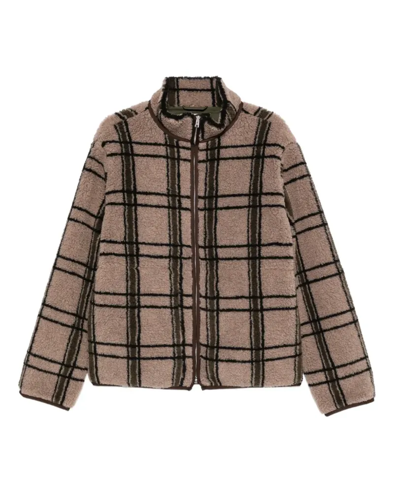 RANRA check-pattern fleece jacket - Braun Braun
