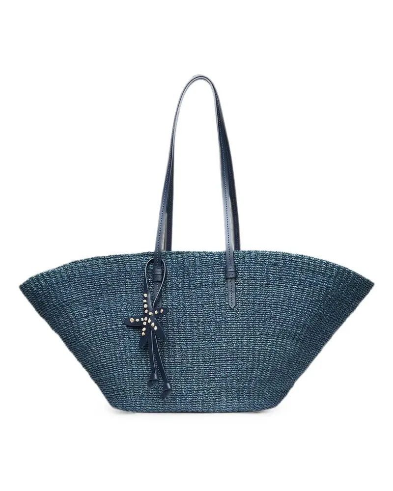Poolside East West charm tote bag - Blau Blau