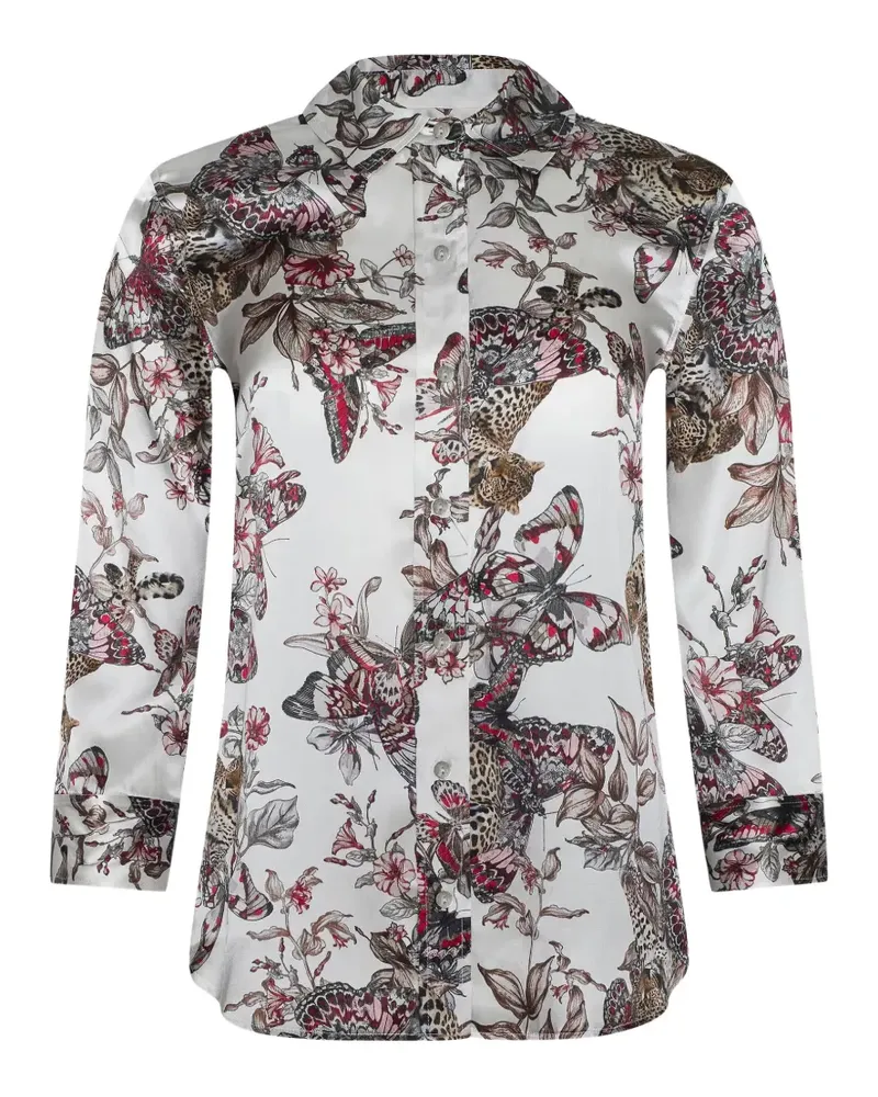 L'Agence Dani floral blouse - Weiß Weiß