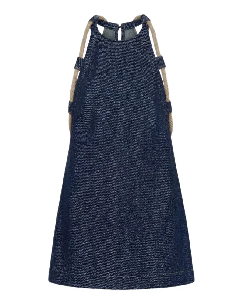 Monse A-line rope-detail mini dress - Blau Blau