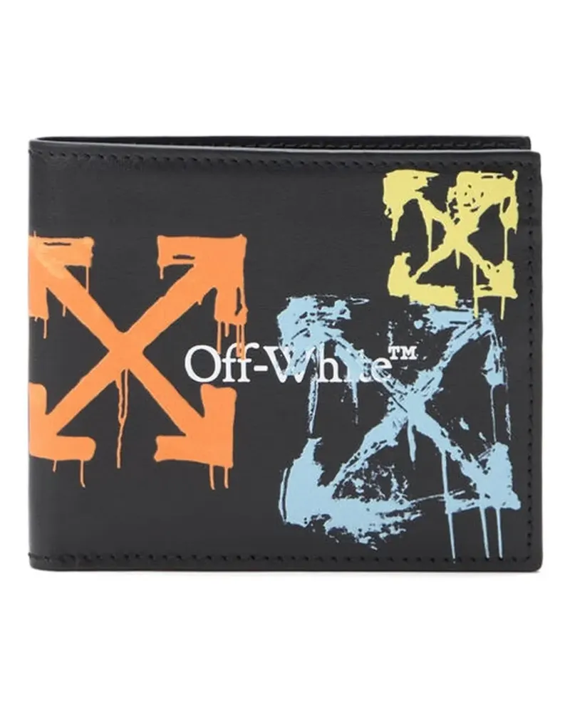 OFF-WHITE Bookish Arrow Spray bi-fold wallet - Schwarz Schwarz