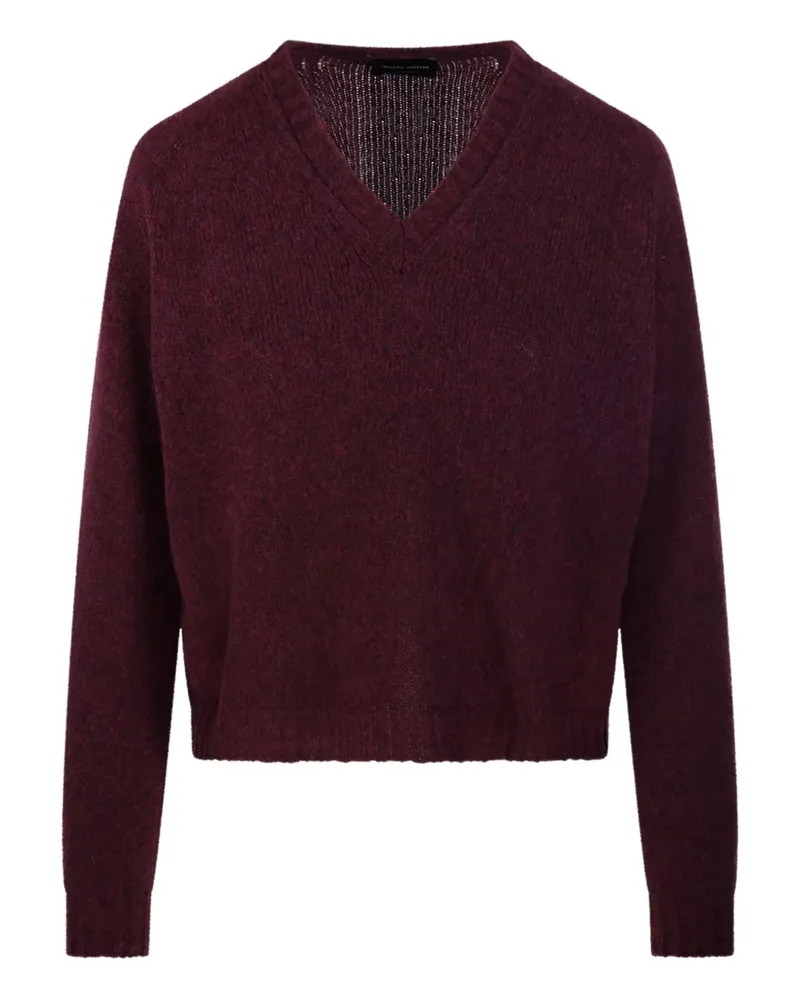 Roberto Collina Pullover mit V-Ausschnitt - Rot Rot