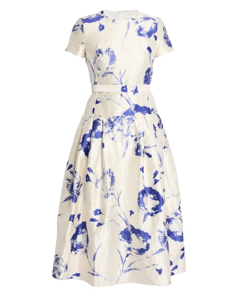 Erdem Kleid mit Blumen-Print - Weiß Weiß