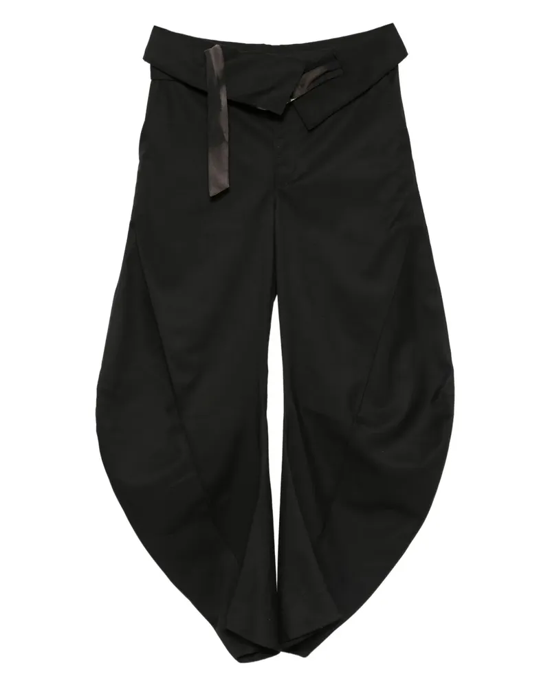 JiyongKim belted trousers - Schwarz Schwarz