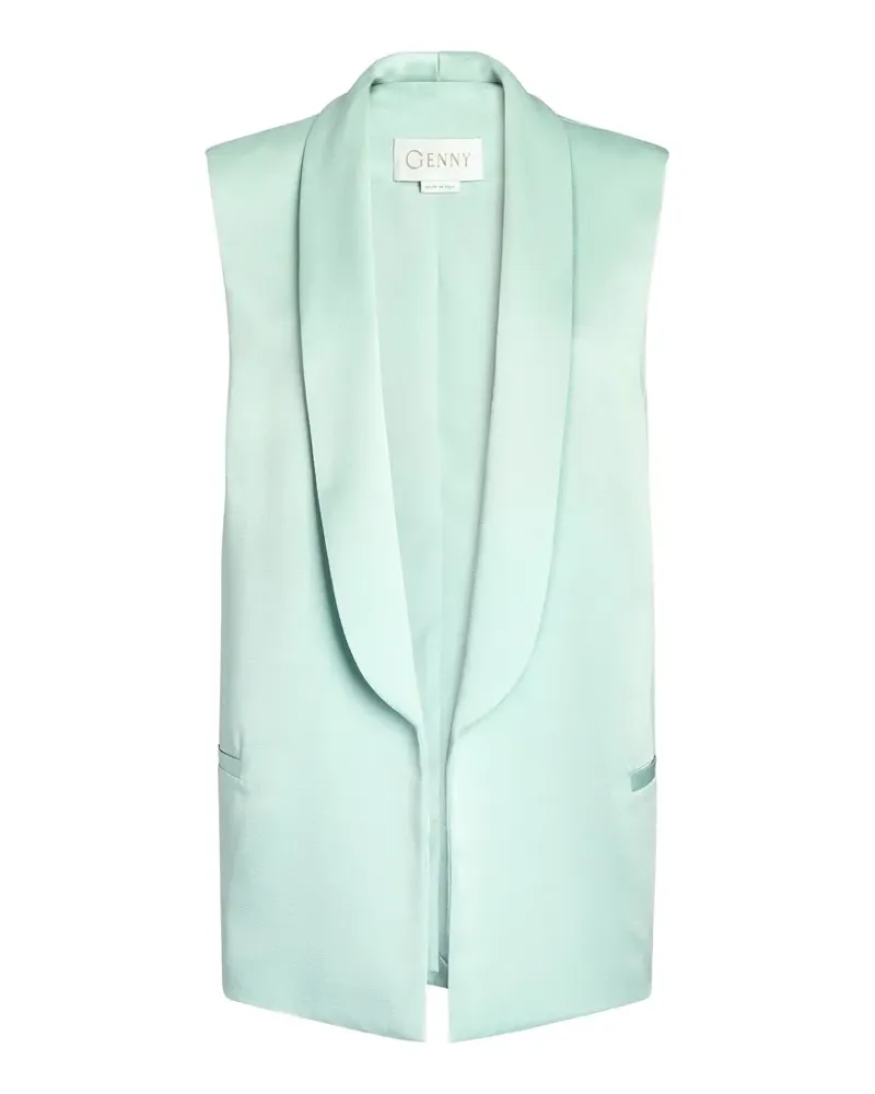 Genny shawl-collar waistcoat - Grün Grün